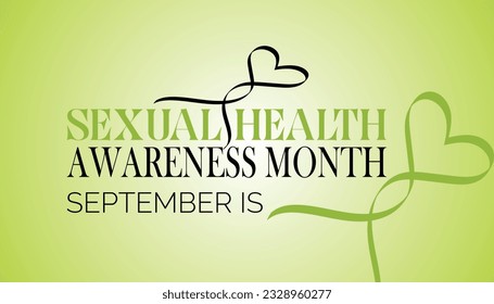 Vector illustration on the theme of Sexual Health awareness month vector banner, poster, card, background design. Observed on September each year.