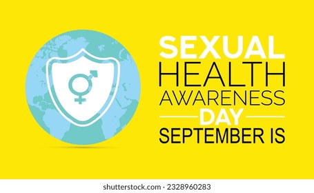 Vector illustration on the theme of Sexual Health awareness day vector banner, poster, card, background design. Observed on September each year.