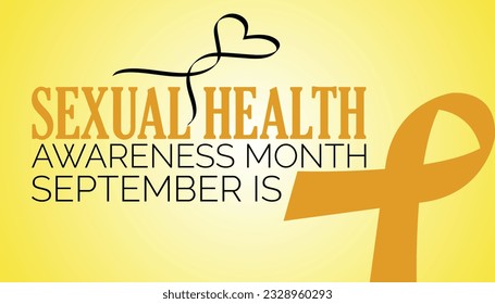 Vector illustration on the theme of Sexual Health awareness month vector banner, poster, card, background design. Observed on September each year.