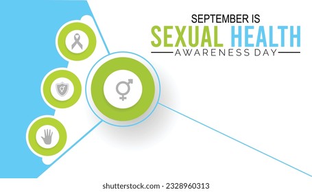 Ilustración vectorial sobre el tema del Día de Concienciación sobre Salud Sexual Banner vectorial, afiche, tarjeta, diseño de fondo. Observado en septiembre de cada año.