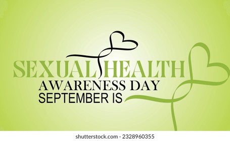 Ilustración vectorial sobre el tema del Día de Concienciación sobre Salud Sexual Banner vectorial, afiche, tarjeta, diseño de fondo. Observado en septiembre de cada año.