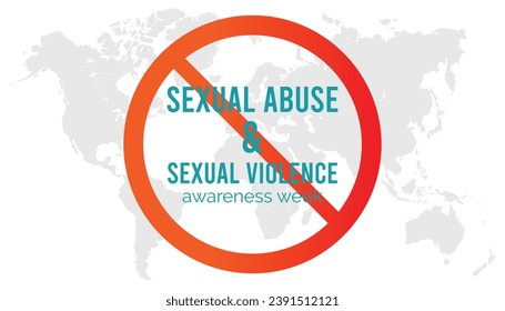 Vector illustration on the theme of Sexual Abuse and Sexual violence awareness week observed each year during February.banner, Holiday, poster, card and background design.