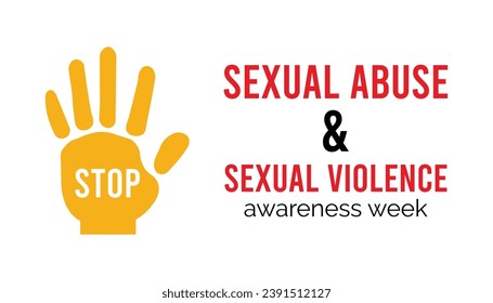 Vector illustration on the theme of Sexual Abuse and Sexual violence awareness week observed each year during February.banner, Holiday, poster, card and background design.