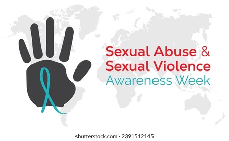 Ilustración vectorial sobre el tema del abuso sexual y la sensibilización sobre la violencia sexual que se observa cada año durante febrero. Cartel, vacaciones, afiche, tarjeta y diseño de antecedentes.