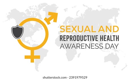 Ilustración vectorial sobre el tema del Día de Concienciación sobre Salud Sexual y Reproductiva que se observa cada año durante febrero.Banner, Holiday, afiche, tarjeta y diseño de fondo.