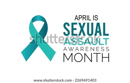 Vector illustration on the theme of Sexual Assault awareness Month of April.Poster , banner design template Vector illustration.