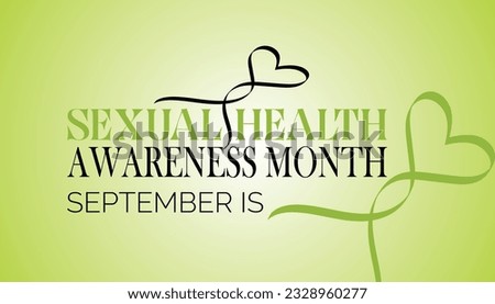 Vector illustration on the theme of Sexual Health awareness month vector banner, poster, card, background design. Observed on September each year.
