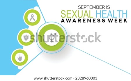 Vector illustration on the theme of Sexual Health awareness week vector banner, poster, card, background design. Observed on September each year.