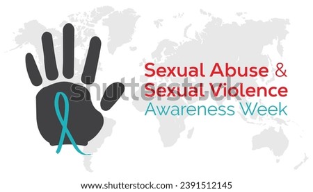 Vector illustration on the theme of Sexual Abuse and Sexual violence awareness week observed each year during February.banner, Holiday, poster, card and background design.