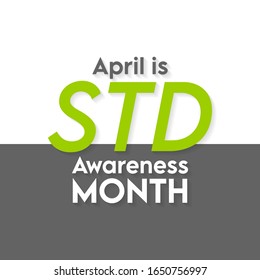 Vector illustration on the theme of Sexually Transmitted diseases or infections awareness month of April.