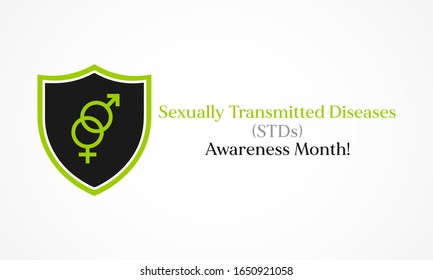Vector illustration on the theme of Sexually Transmitted diseases or infections awareness month of April.