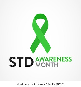 Vector illustration on the theme of Sexually Transmitted diseases or infections awareness month of April.