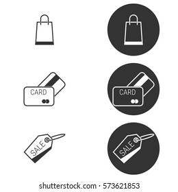Vector illustration on the theme shooping