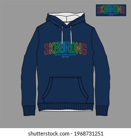 Vector illustration on the theme of skateboard and skateboarding in Brooklyn. Sport typography, t-shirt,hoodie,sweatshirt, graphics, print, poster, banner, flyer, postcard,etc