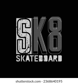 Vector illustration on the theme of Skateboard. t-shirt graphics, poster, banner, flyer, print and postcard