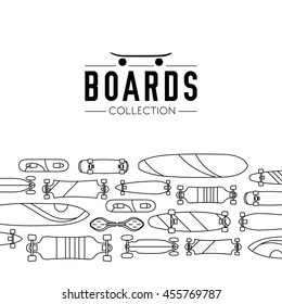 Vector illustration on the theme of skateboard and skateboarding
