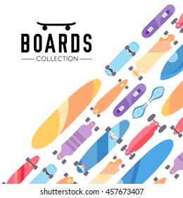 Vector illustration on the theme of skateboard and skateboarding
