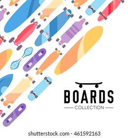 Vector illustration on the theme of skateboard and skateboarding