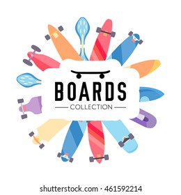 Vector illustration on the theme of skateboard and skateboarding