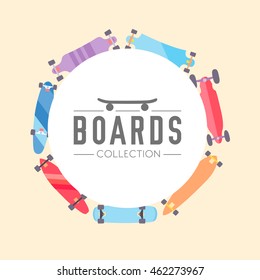 Vector illustration on the theme of skateboard and skateboarding