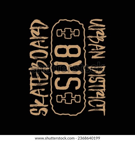 Vector illustration on the theme of Skateboard. t-shirt graphics, poster, banner, flyer, print and postcard