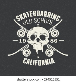 Vector illustration on the theme of skateboarding