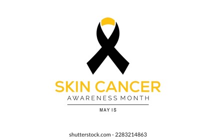 Vector illustration on the theme of skin cancer detection, prevention and awareness month of May.Vector illustration background.