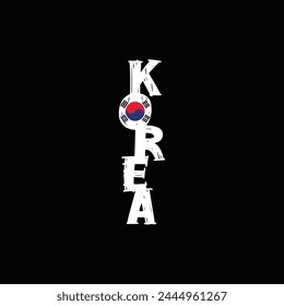 Ilustración vectorial sobre Corea del Sur para camisetas y otros usos