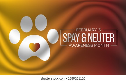 Vector illustration on the theme of Spay and Neuter awareness month observed each year during February.