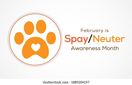 Vector illustration on the theme of Spay and Neuter awareness month observed each year during February.