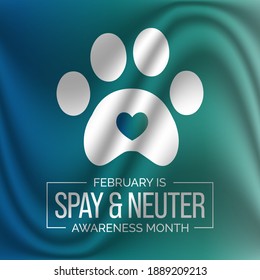 Vector illustration on the theme of Spay and Neuter awareness month observed each year during February.