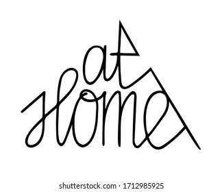Vektorillustration Illustration zum Thema "Bleiben Sie zu Hause" während einer Pandemie für verschiedene Arten der Werbung. 