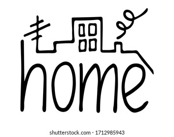 Vector illustration on the theme of "stay home" during a pandemic for various types of advertising. 
