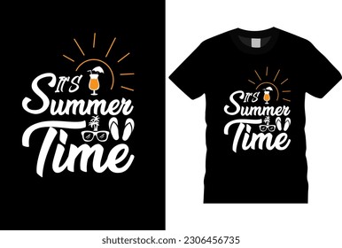 Vector illustration on the theme of SUMMER beach in sea beach surfing vector summer t shirt.Vintage Summer T shirt design, summer-typography t-shirt design, summer-vacation,summer-tree tshirt design.
