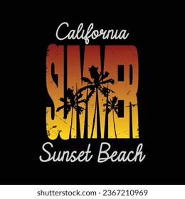 Vector illustration on the theme of Summer surf beach. t-shirt graphics, poster, banner, flyer, print and postcard