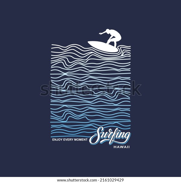 Vector Illustration On Theme Surf Rider Stock Vector (royalty Free 