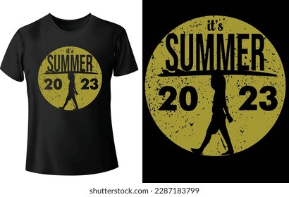 Vector illustration on the theme of surfing. Grunge background. summer season, Typography, t-shirt graphics, print, poster, banner, flyer, postcard