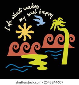 Vector illustration on the theme of surfing and surf in Hawaii. Sport typography, t-shirt graphics, print, poster, banner, flyer, postcard