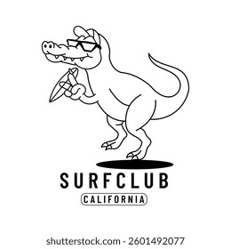 Vector illustration on the theme of surfing and surf. Sport typography, t-shirt graphics, print, poster, banner, flyer, postcard