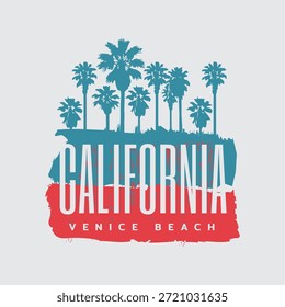 Ilustración vectorial sobre el surf y el surf en California. Tipografía del deporte, gráficos de la camiseta, impresión, cartel, Anuncio, volante, postal