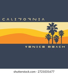 Ilustración vectorial sobre el surf y el surf en California. Tipografía del deporte, gráficos de la camiseta, impresión, cartel, Anuncio, volante, postal