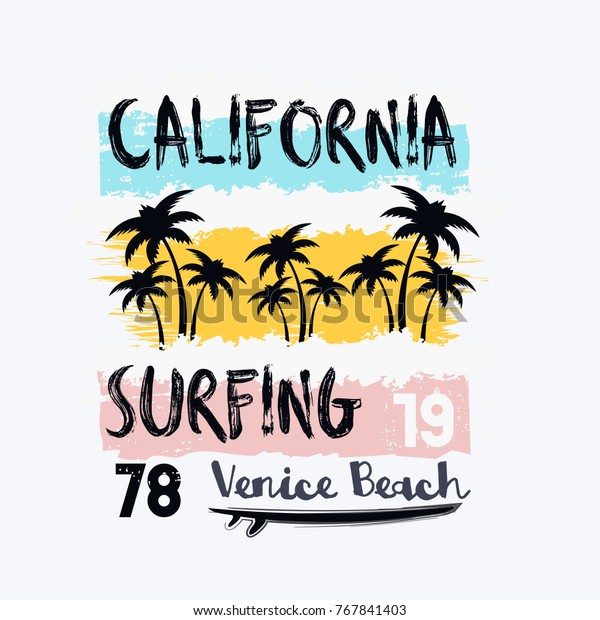 ベニス ビーチ カリフォルニア州のサーフィンとサーフのテーマを取り上げたベクターイラスト ビンテージデザイン グランジ背景 ナンバースポーツタイポグラフィ Tシャツグラフィックス ポスター 印刷 バナー チラシ はがき のベクター画像素材 ロイヤリティ