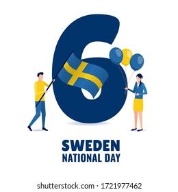 Vector Illustration on the theme Sweden National Day
