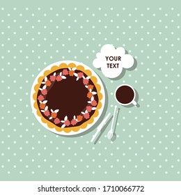 Vector illustration on the theme: tea party.
