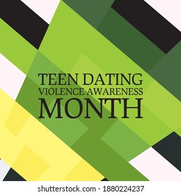 Vektorgrafik zum Thema "Teen Dating Violence Awareness Month"