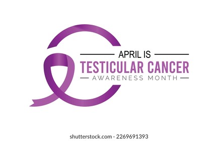 Vector illustration on the theme of TESTICULAR CANCER awareness Month of April.Poster , banner design template Vector illustration.