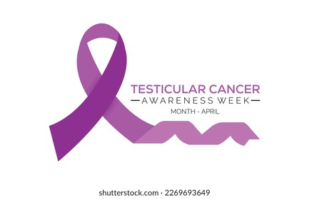 Vector illustration on the theme of TESTICULAR CANCER awareness Week of April.Poster , banner design template Vector illustration.