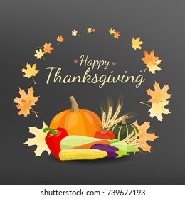 Vector illustration on the theme thanksgiving day. 
