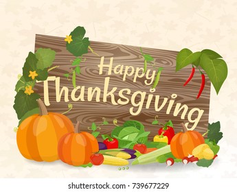 Vector illustration on the theme thanksgiving day. 
