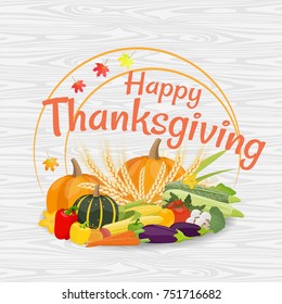 Vector illustration on the theme thanksgiving day. 
